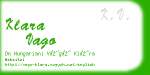 klara vago business card